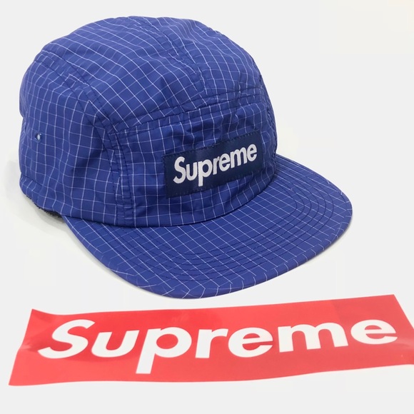 Supreme SS2018 Ripstop Camp Cap Blue Contrast Box - Picture 2 of 8